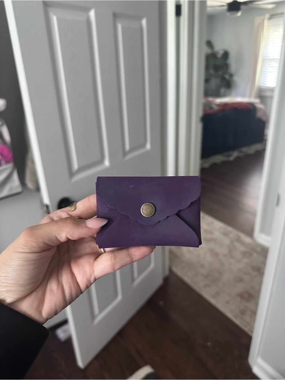 Portland Leather Goods Daisy Wallet in Royal Purple